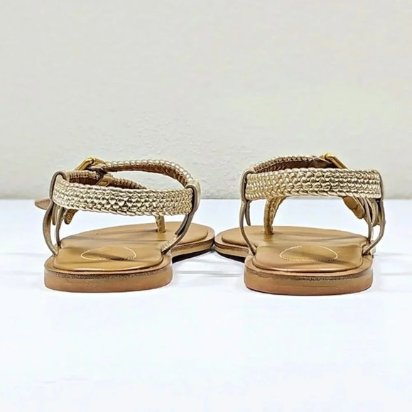 See by Chloe Women's Nola Gold Braided Strap Thong Sandals Size 37 (MSRP $325) - Picture 7 of 10